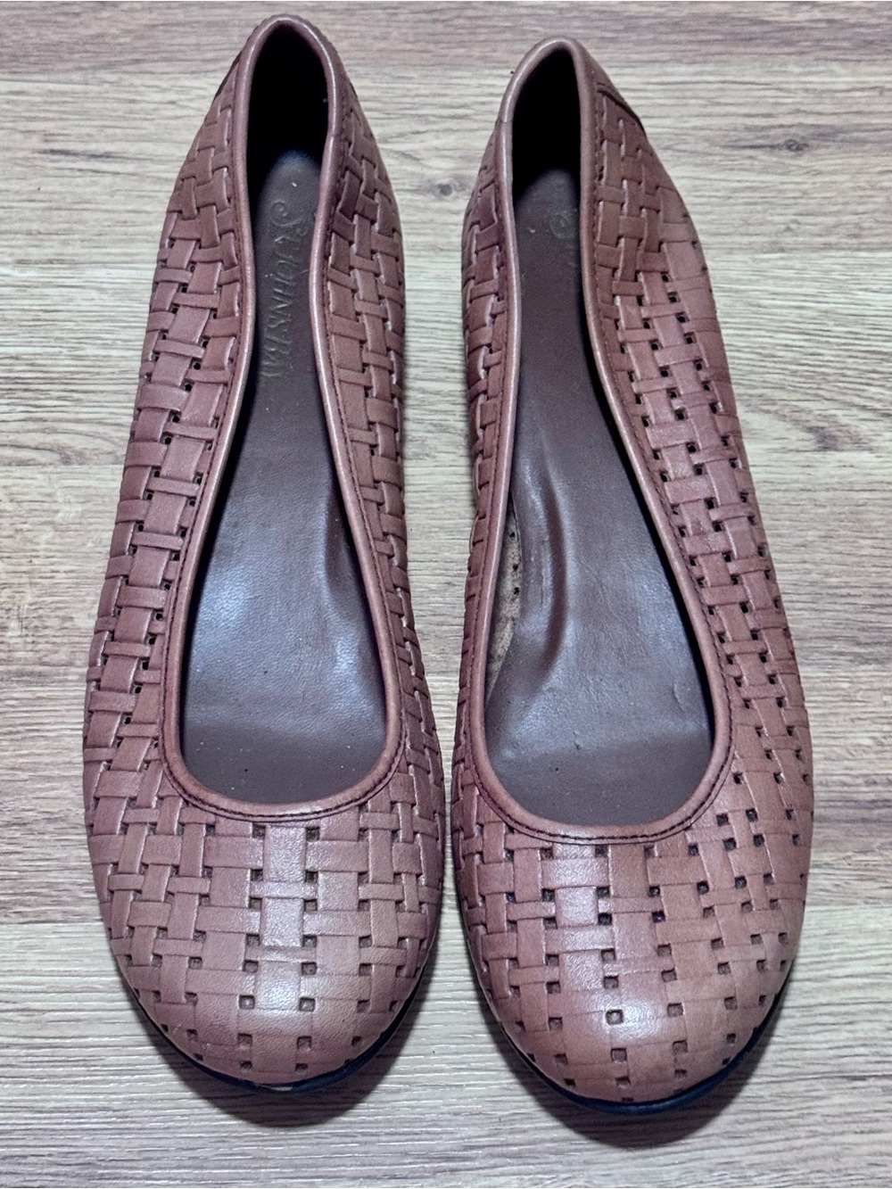 St John's Bay Camel Brown Woven Dress Flats - Size 8